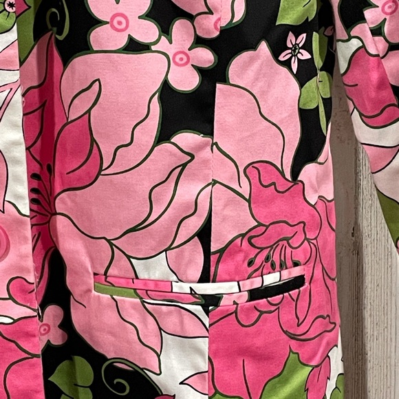 ALDO TREVI Vintage Floral Above Knee Jacket Size 8 - Picture 4 of 8